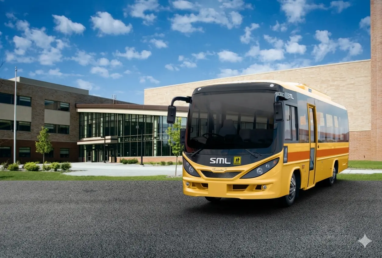 SML Isuzu school bus in Gulbarga Karnataka